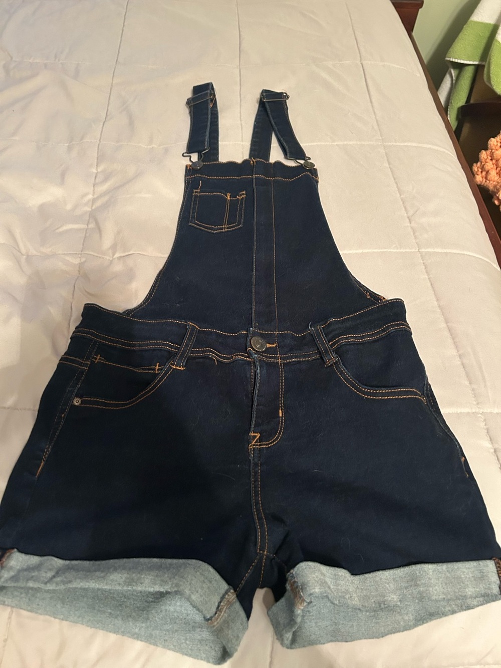 Short denim romper